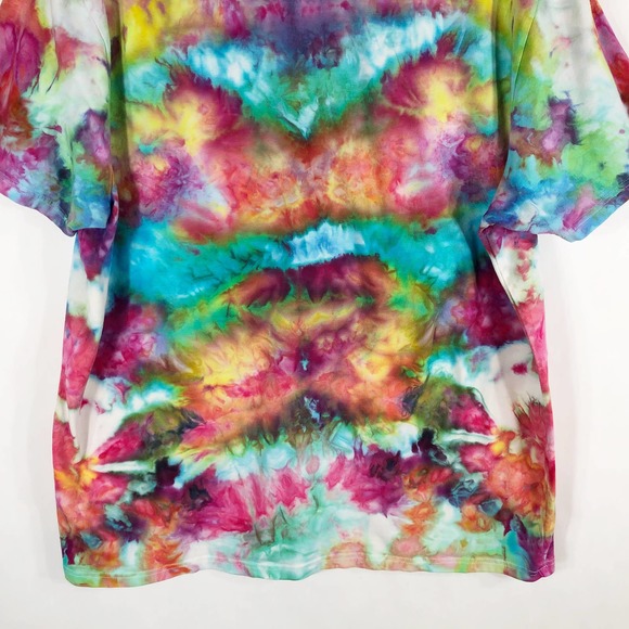 Structure XXL Top Tee Shirt Tie Dye Moulin Rouge Pink Blue‎ Short Sleeve 1264 - Picture 5 of 8